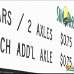 Sun Pass toll rate sign