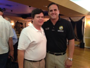 Carlos Garcia of RollBackTolls.com with State Representative, Frank Artiles at Oct. 3rd Turnpike meeting in Kendall.