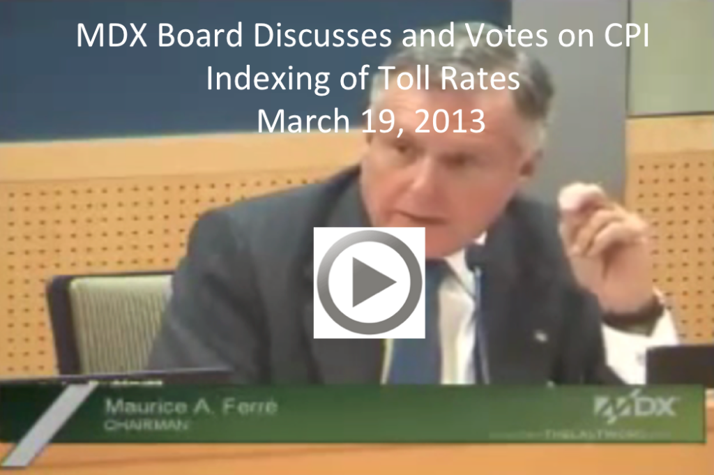 MDX board votes on CPI Indexing March 19, 2013