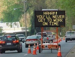 Electronic road sign